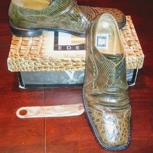 David Eden Crocodile and Lizard men dress shoes 13